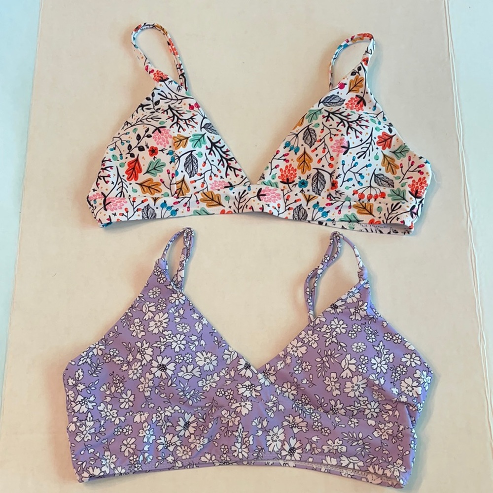 LOT OF 2 BIKINI TOPS BATHING SUIT SHEIN SIZE LARGE